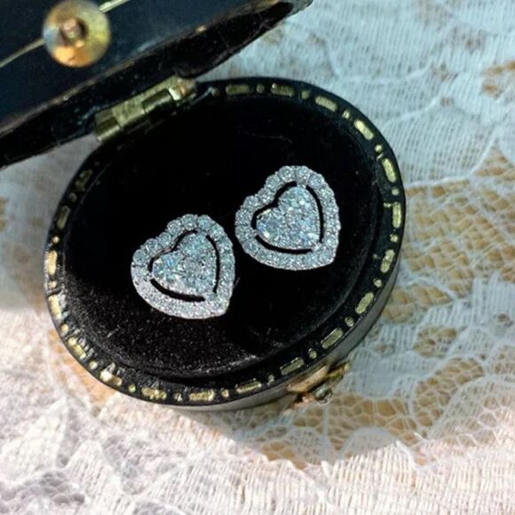 The Dainty Hearts stud 925 silver - Picture 2 of 8